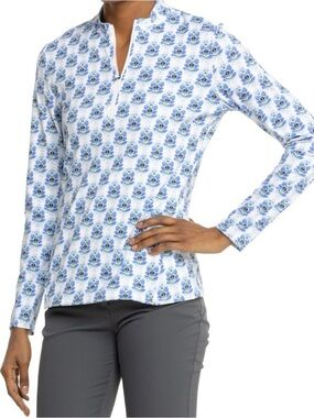 Sigrid Olsen Interlock Golf & Tennis Jacket UPF 50 Zip Neck Sz M NWT